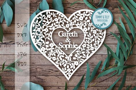 Download Blank Vintage Heart DXF PNG JPG PDF SVG By Tommy and Tilly ...