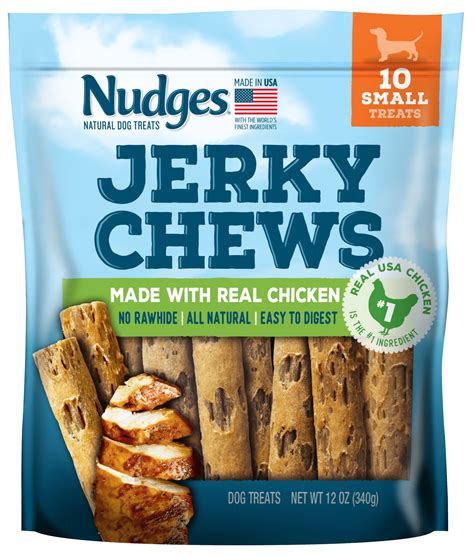 Nudges Jerky Chews Dog Treats With Real Chicken For Small Dogs 12 Oz