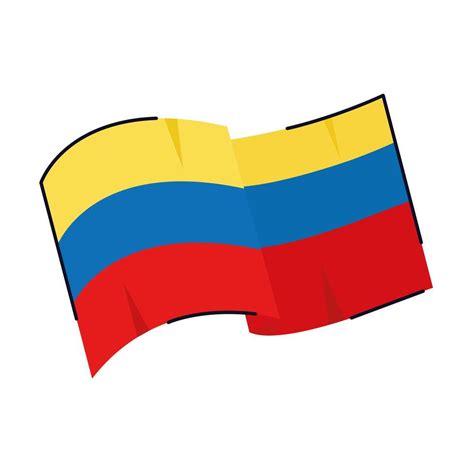 Colombian Flag Waving 4103799 Vector Art At Vecteezy