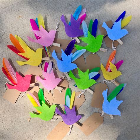 Kids Crafts Felt Birds To Hide In The Neighborhood In 2020 Felt