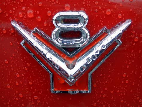 1955 Ford V8 Emblem Photograph By Joseph Skompski Fine Art America