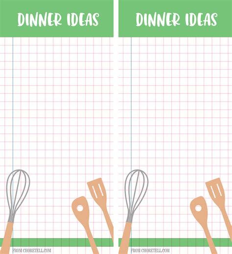 We have countless list of easy dinner ideas for anyone to pick. Dinner ideas printable list - Free printable downloads ...