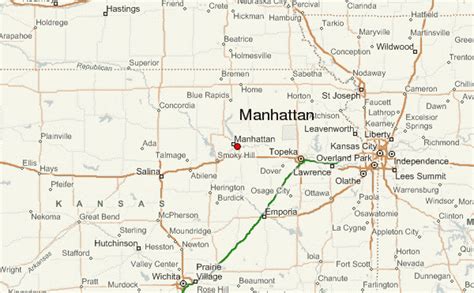 Map Of Manhattan Ks And Surrounding Areas United States Map
