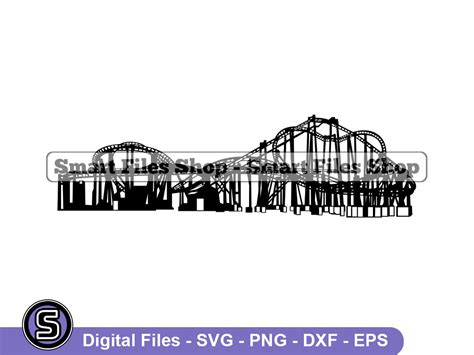 Roller Coaster 3 Svg Roller Coaster Svg Amusement Park Svg Etsy