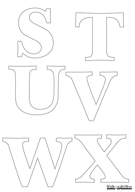 Molde De Letras Para Imprimir Alfabeto Completo Fonte Vazada F Artofit
