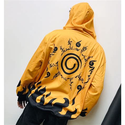 Jual Jaket Naruto Kyubi Fullprint Yellow Black Anime Manga Naruto