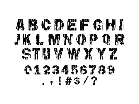 Grunge Alphabet Distressed Font Graphic By George Khelashvili
