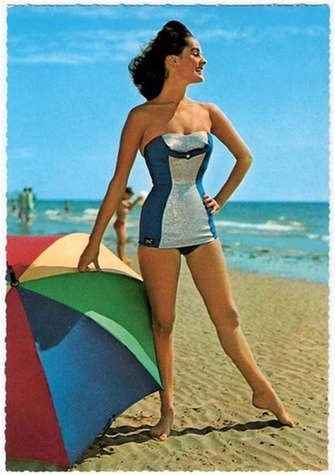 vintage swimwear revisited 69 glamorous postcards show women swimsuits in the 1940s and 50s