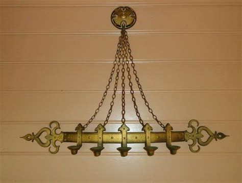 vtg 1960s mid century modern sexton 1966 gold brass metal candle chains wall art mid century