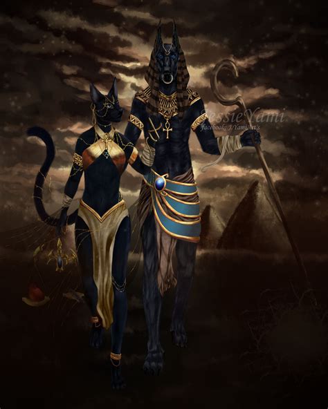 Anubis And Bastet By Jessieyami On Deviantart