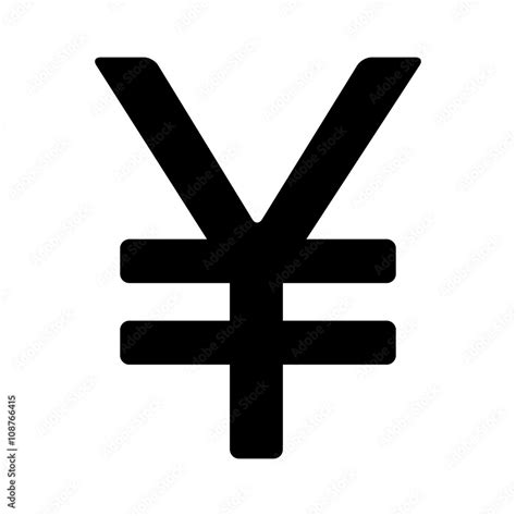 Japanese Yen Or Chinese Yuan Currency Symbol Flat Icon For Apps And
