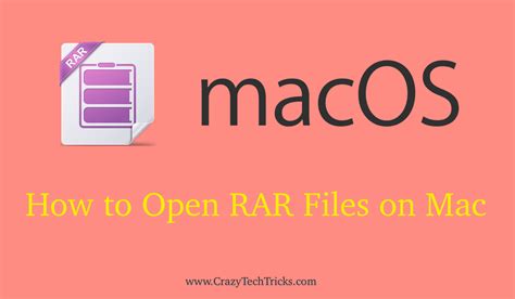 You can open rar files on your mac computer to share or download a large amount of files. How to Open RAR Files on Mac - Top 2 Methods - Crazy Tech ...