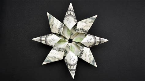 Beautiful Money Star Origami Out Of Dollar Bills Tutorial Diy Youtube