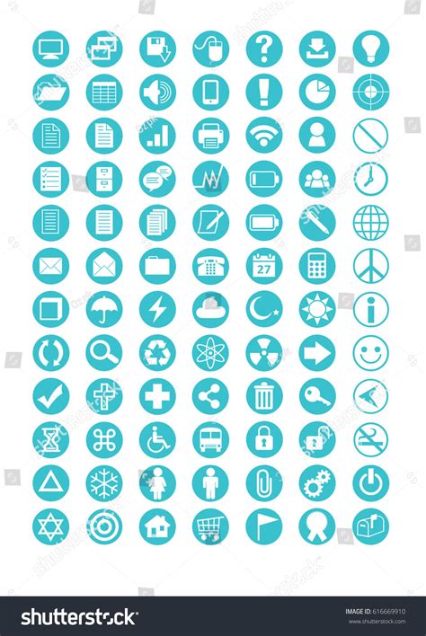 Vector Illustration Business Computer Icons Symbols Stock Vector