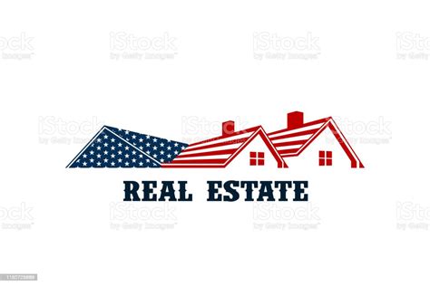 Real Estate American House Logo Stock Illustration Download Image Now