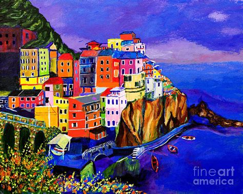 Manarola Cinque Terre Painting By Art By Danielle Pixels