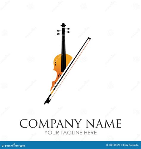 Violin Classical Music Vector Logo Illustration Design Template Stock Vector Illustration