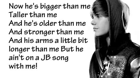 Justin Bieber Never Say Never Lyrics Youtube