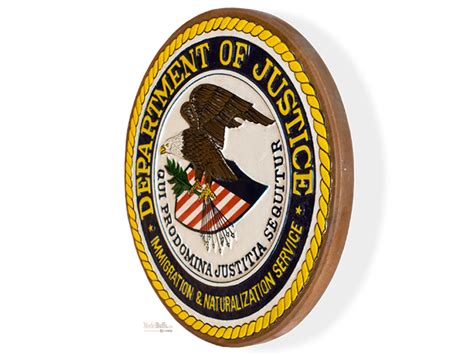 Us Department Of Justice Plaque Tail Shields And Flashes Plaques