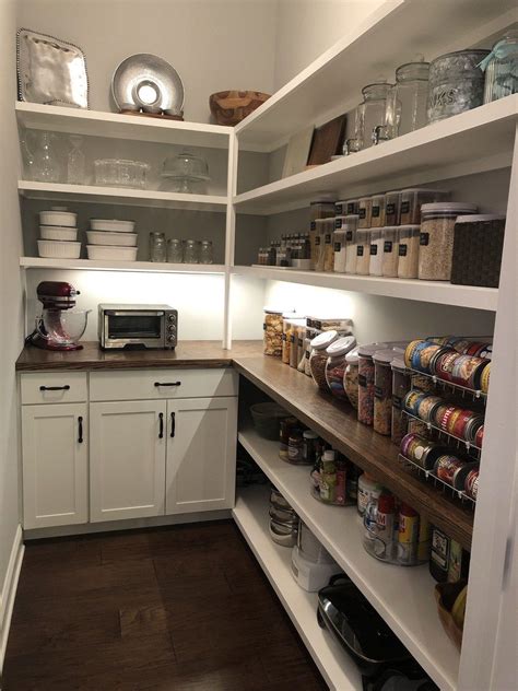 How cute are these vintage ruler stops? 81 DIY Organized Walk In Modern Farmhouse Butler's Pantry ...