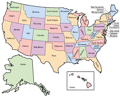 Us Map Labeled With States And Capitals