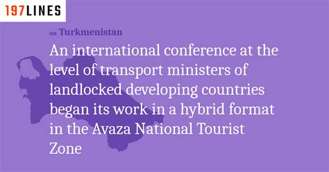 An International Conference At The Level Of Transport Ministers Of