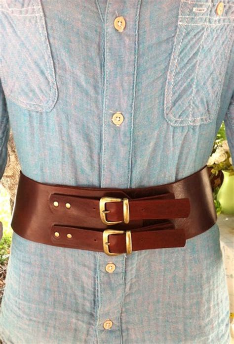 Classic Wide Leather Belt Womens Leather Belt Brown Leather Etsy