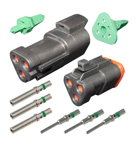It was popular for use with 10 mbps ethernet the rj45 connector has eight pins that are spaced around 1 mm apart, and the wires are inserted and crimped to provide a reliable connection. DT3CAT Deutsch 3 Pin CAT DT Series Complete Connector Kit ...