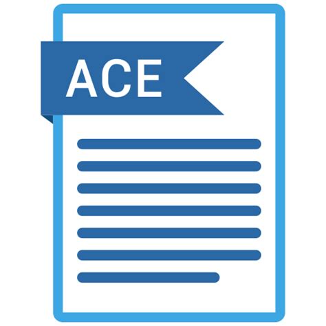 Ace Document Extension Folder Paper Icon Free Download