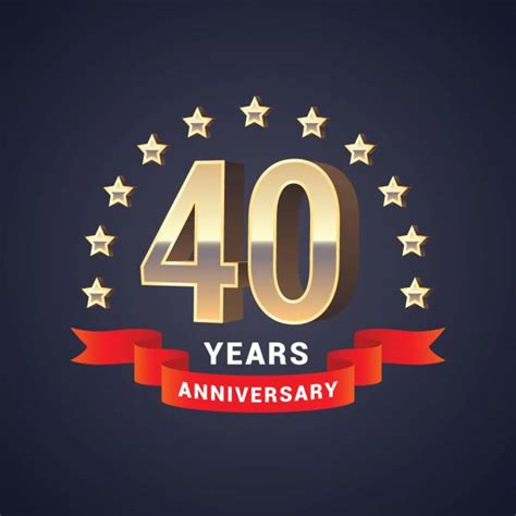 Royalty Free 40th Anniversary Clip Art Vector Images And Illustrations