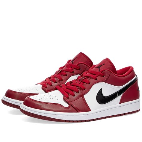 Air Jordan 1 Low Red Black And White End Us