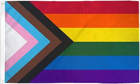 Lecheng Gay Pride Rainbow Flag Banner Progress Pride Flag 3x5ft