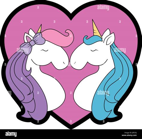 Cute Unicorns Cartoon Stock Vector Image And Art Alamy