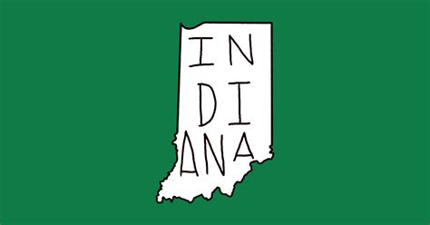 The State Of Indiana Blank Outline Indiana Pegatina Teepublic Mx