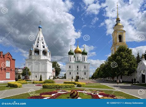 Cathedral Square In The Old Kolomna Kremlin Editorial Photography