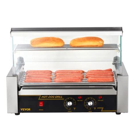 Vevor Hot Dog Roller 7 Rollers 18 Hot Dogs Capacity 1050w Stainless