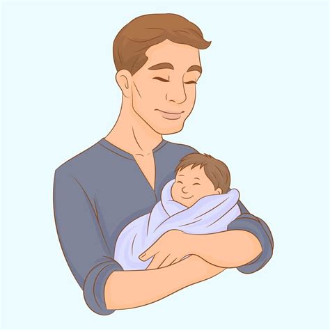 Father Holding Baby Vector Art Icons And Graphics For Free Download