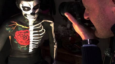 Body Painting Skeleton Making Of Youtube
