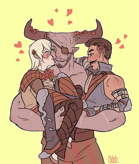 flowers for bull cole iron bull and dorian pavus dragon age inquisition dragon age games