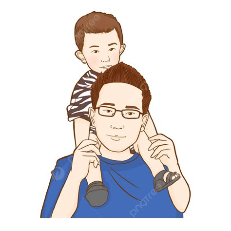 Father And Son Png Picture Hand Drawn Father And Son Illustration