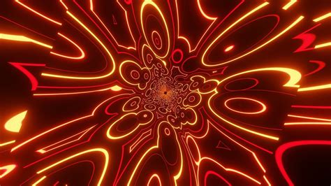 Vj Loop Red Golden Tunnel Abstract Background Video Simple Lines