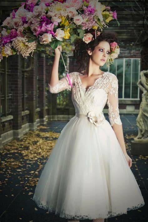 Top 40 Most Loved Tea Length Wedding Dresses Deer Pearl Flowers
