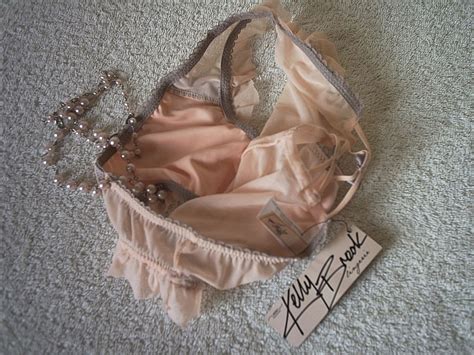 girls cute and sexy peach satin n sheer bikini panties frilly knickers xs