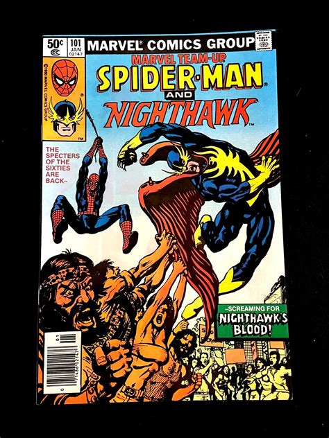 Marvel Team Up 101 1981 Spider Man And Nighthawk Very High Grade