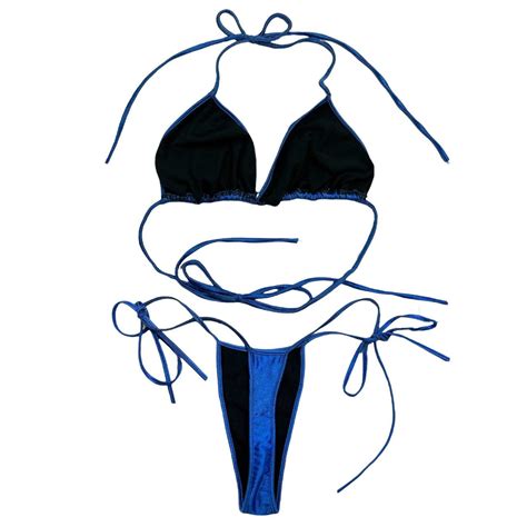 Ultra Skimpy Thong Bikini Set Super Tiny Tie Up Depop