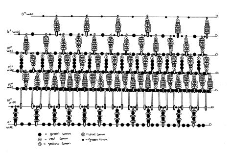 The Pattern For A 7 Tall Safety Pin Beaded Christmas Tree Holiday
