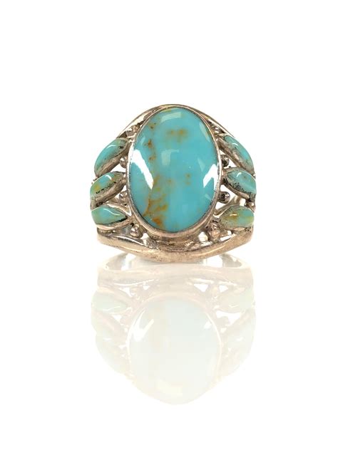 Lot Vintage Wp Sterling Silver Turquoise Ring