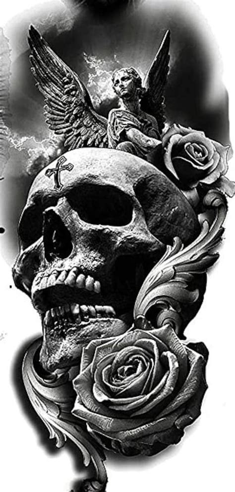 Share 74 Skull And Angel Tattoo Latest Ineteachers