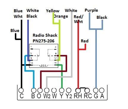 Color of wire and termination*. Thermostat Wiring Diagram Rth2510