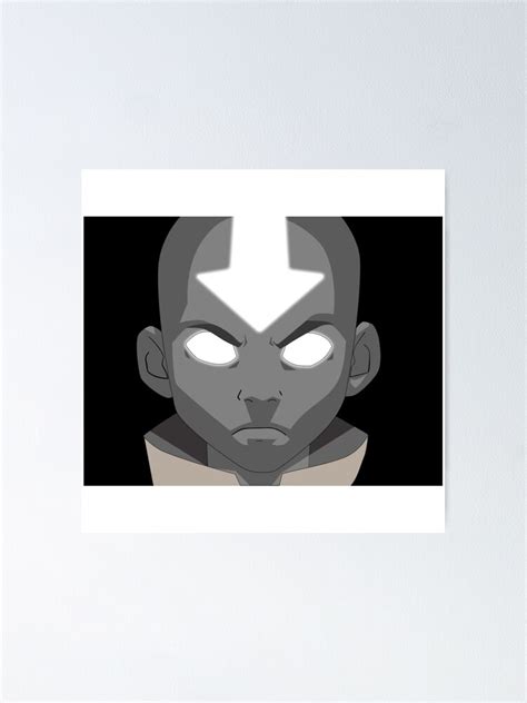 Aang Avatar State Black And White Poster For Sale By Bigby Wolf